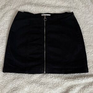 PacSun Black Mini Skirt with Ring Zipper